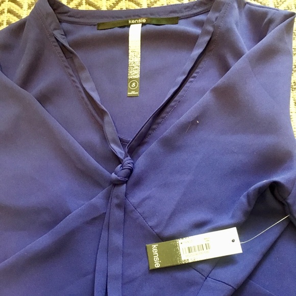 NWT- bright purple bell-sleeved top - Picture 2 of 2